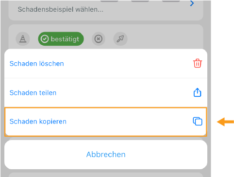 Schaden kopieren